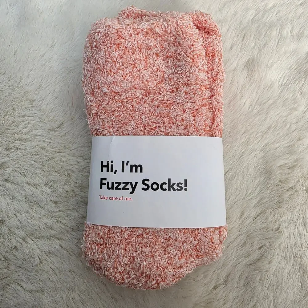 NWT Shapermint Pink Fuzzy Slipper Sock Small